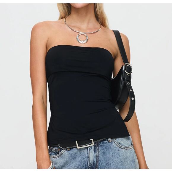 Princess Polly Tops - Princess Polly Strutter Strapless Top – Black (US 4 / AU 8 / EU 36)